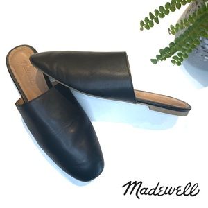 Madewell The Cory Mule Black Leather Slides / Slip-ons - Women's 10